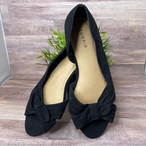 torrid Shoes - TORRID - Bow Peep Toe D'Orsay Flat - Size: 10.5 W
